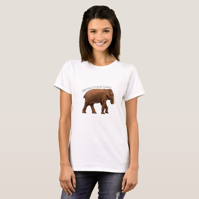 Camiseta de Conservación de Elefantes | Protege a  (Anverso completo)