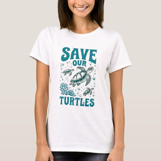 Camiseta de conservación de nuestras tortugas (Anverso)