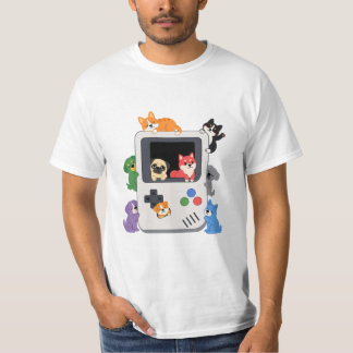 Camiseta de consola Game Boy retro con perros lind