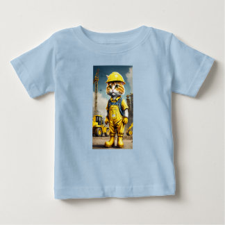 Camiseta de construcción en acción