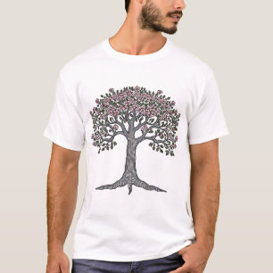 Camiseta de contorno de árbol majestuoso