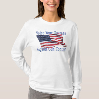 Camiseta de control de armas de apoyo a la indigna