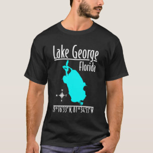 Camiseta de coordenadas del mapa de Lake George Fl