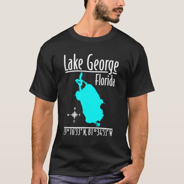Camiseta de coordenadas del mapa de Lake George Fl (Anverso)