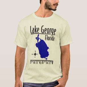 Camiseta de coordenadas del mapa de Lake George Fl