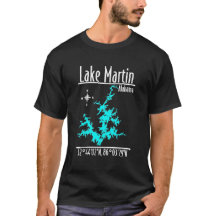 Camiseta de Coordenadas del Mapa Náutico del Lago 