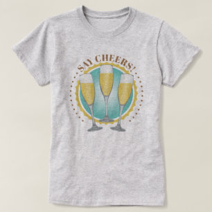 Camiseta de copas de champán