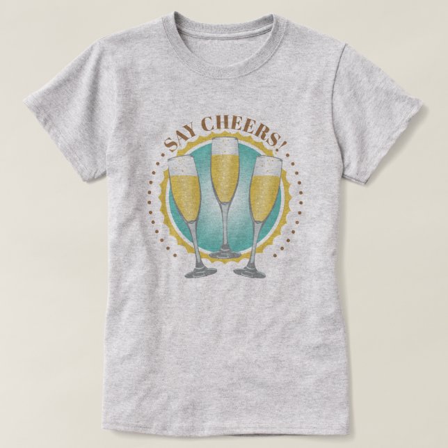 Camiseta de copas de champán (Diseño del anverso)