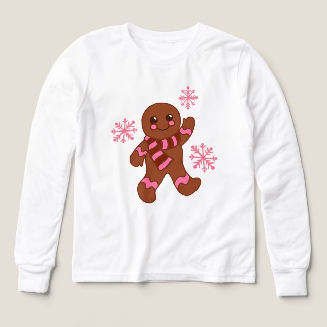 Camiseta de copo de nieve de jengibre (Diseño frontal)
