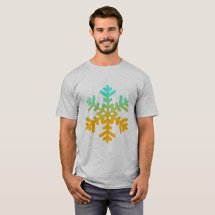 Camiseta de copo de nieve del naranja Blue Geay