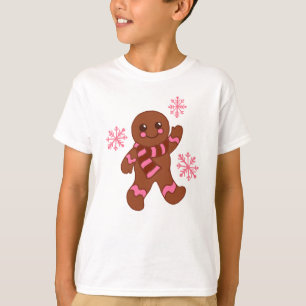 Camiseta de copos de nieve con pan de jengibre
