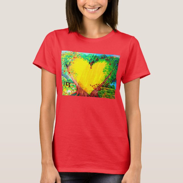 camiseta de corazón amarillo (Anverso)