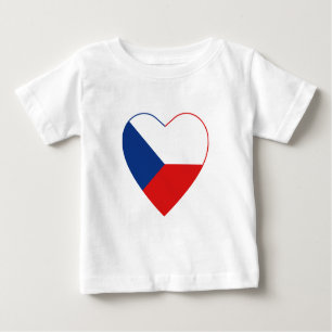 Camiseta de corazón con bandera checa
