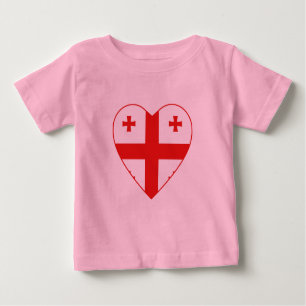 Camiseta de Corazón con Bandera de Georgia