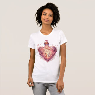 Camiseta de corazón de acuarela púrpura con maripo