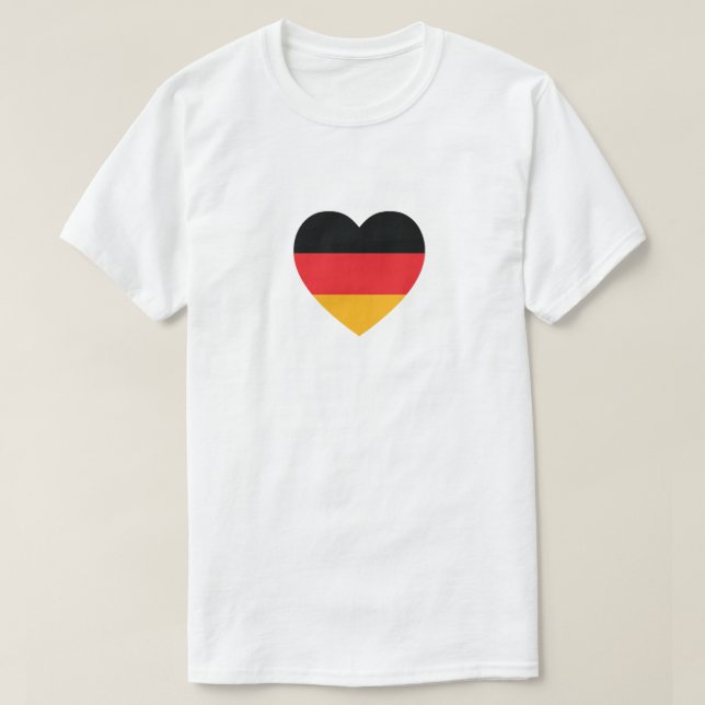 Camiseta de Corazón de Bandera de Alemania (Diseño del anverso)