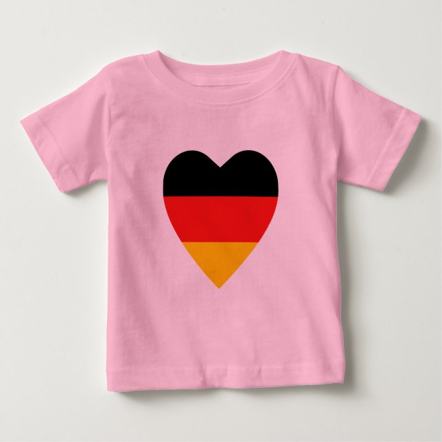 Camiseta de Corazón de Bandera de Alemania (Anverso)