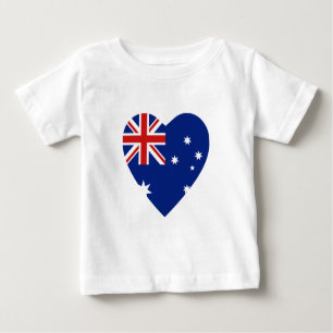 Camiseta de Corazón de Bandera de Australia
