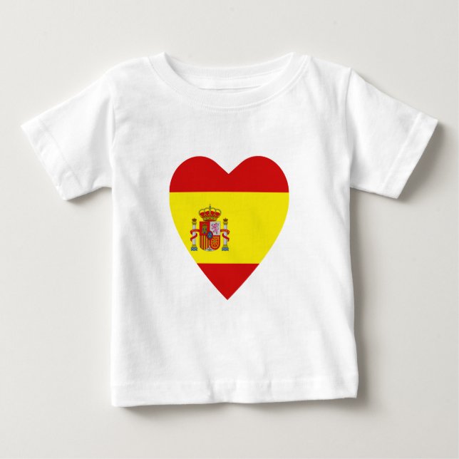 Camiseta de Corazón de Bandera de España (Anverso)