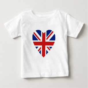 Camiseta de Corazón de Bandera del Reino Unido