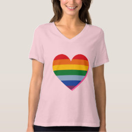 Camiseta de corazón de carteles arcoiris de San Va