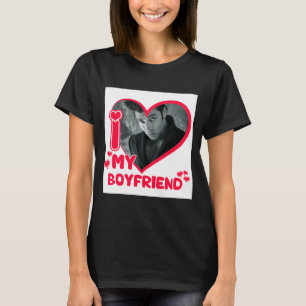 Camiseta de Corazón de Foto Personalizada Amo a Mi