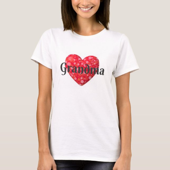Camiseta de corazón de la abuela (Anverso)