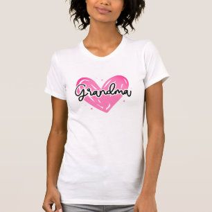 Camiseta de corazón de la abuela bonito