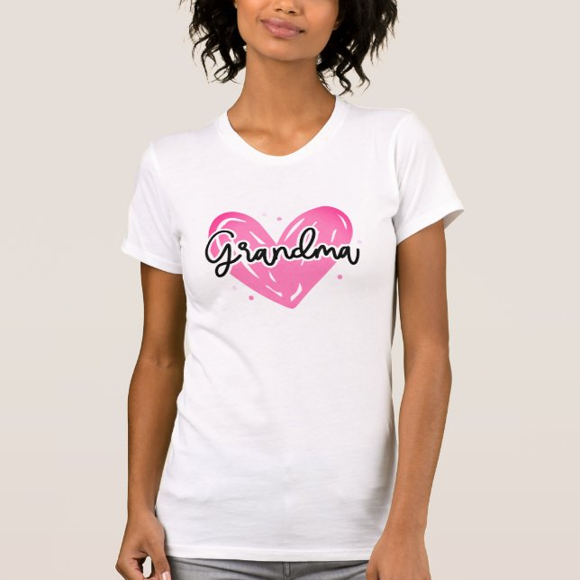 Camiseta de corazón de la abuela bonito (Anverso)