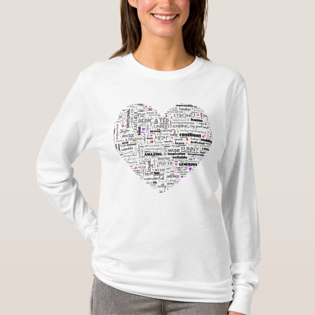 Camiseta de corazón de mamá (Anverso)
