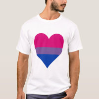 Camiseta de corazón de orgullo de bisexuales