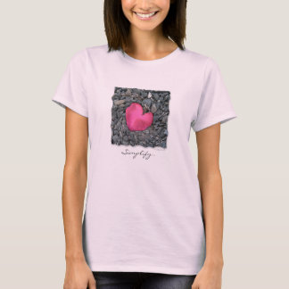 Camiseta de corazón de Petal Rosa