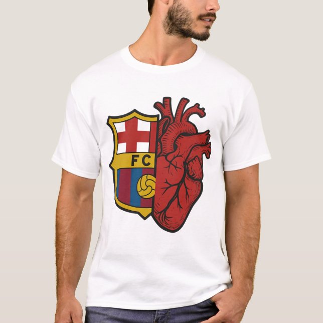 Camiseta de Corazón de Seguidor del Barcelona  (Anverso)