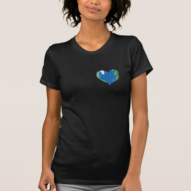 camiseta de corazón de tierra (Anverso)