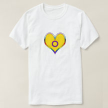 Camiseta de Corazón del Orgullo Intersexual