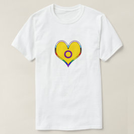 Camiseta de Corazón del Orgullo Intersexual