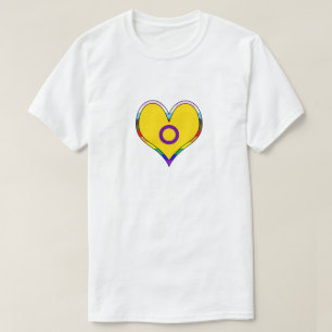 Camiseta de Corazón del Orgullo Intersexual
