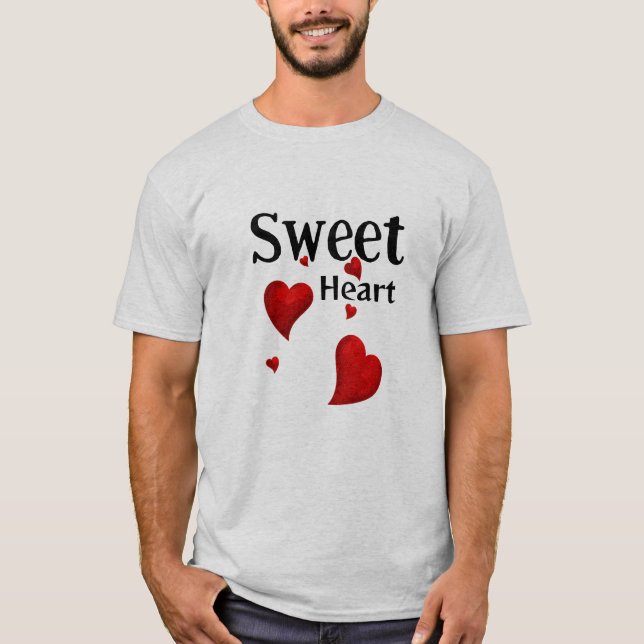 Camiseta de corazón dulce (Anverso)