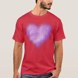 Camiseta de corazón morado, niños de corazón morad