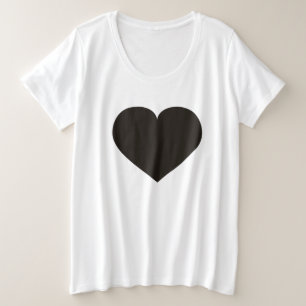 Camiseta de corazón negro