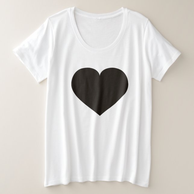 Camiseta de corazón negro (Anverso del diseño)