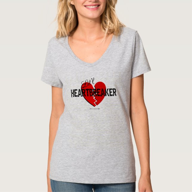 Camiseta de corazón rojizo y rompedor de luz (Anverso)