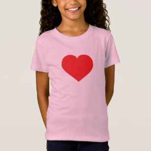 Camiseta de corazón rojo
