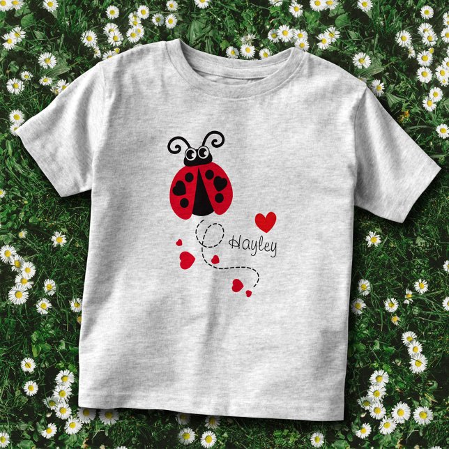 Camiseta de corazón rojo de mariquita voladora (Subido por el creador)