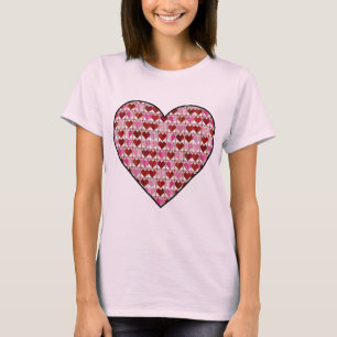 Camiseta De Corazón Rosa