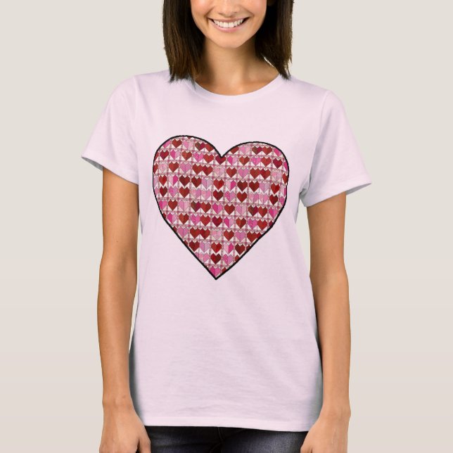 Camiseta De Corazón Rosa (Anverso)