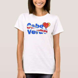 Camiseta de corazón Rosa de Cabo Verde