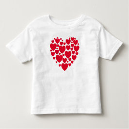 Camiseta de corazones rojos