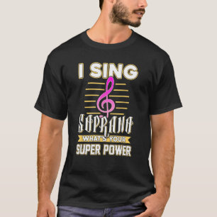 Camiseta de coro musical de cantante soprano