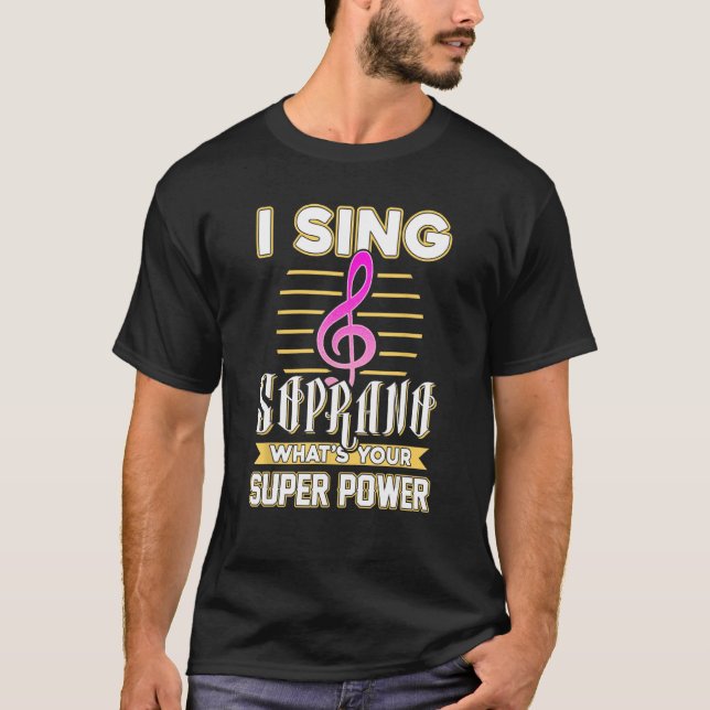 Camiseta de coro musical de cantante soprano (Anverso)